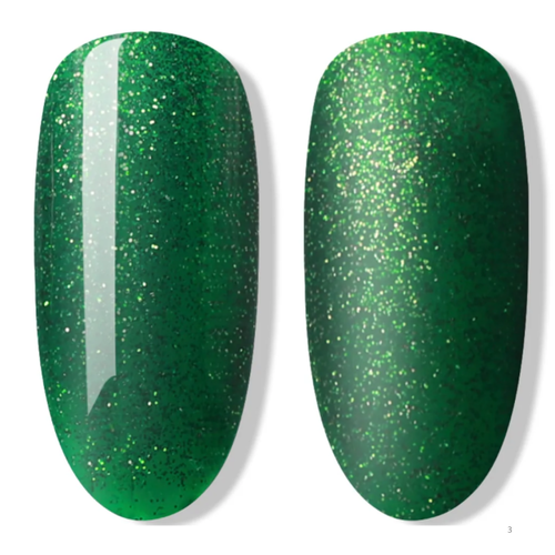 Esmalte gel 63902 Verde Navidad Glitter pequeños