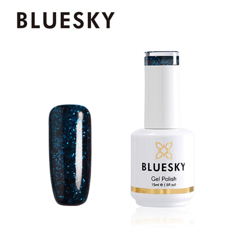 Esmalte Gel 63931 Negro Glitter pequeño azul-calipso