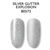 Esmalte Gel 80573 Glitter plateado semi-Holo