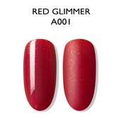 Esmalte Gel A01 Rojo con Glitter