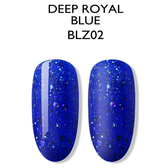 Esmalte Gel BLZ02 Azul Rey Glitter mix