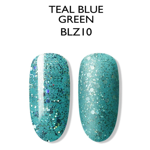 Esmalte Gel BLZ10 Turquesa Glitter
