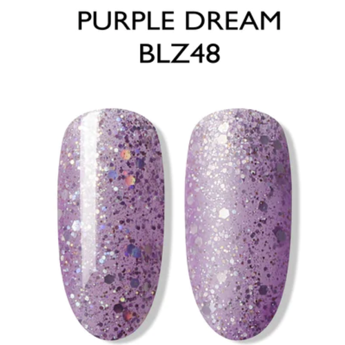 Esmalte Gel BLZ48 Lila - Rosado Glitter Mix
