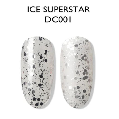 Esmalte Gel DC01 PLATEADO MIX GLITTERS (A51)