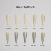 Esmalte Gel DC10 Transparente tornasol con mix de glitter