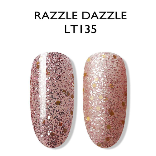 Esmalte Gel LT135 Glitter Palo Rosa Grande