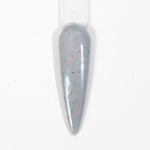 ESMALTE GEL MZA447 GRIS CON CHISPAS DE COLORES