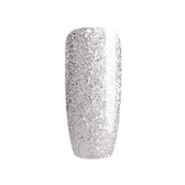 Esmalte Gel PLATINUM 09 MIX GLITTER SEMI HOLO PLATEADO