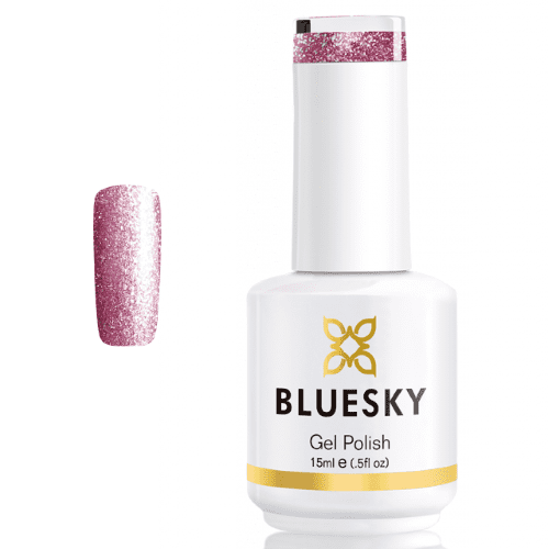 Esmalte Gel PLATINUM 16 GLITTER PEQUEÑO ROSADO  PALO
