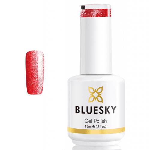 Esmalte Gel PLATINUM 17 GLITTER ROJO ANARANJADO