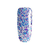 Esmalte Gel SP11 Glitter Plateado Azul y Morado