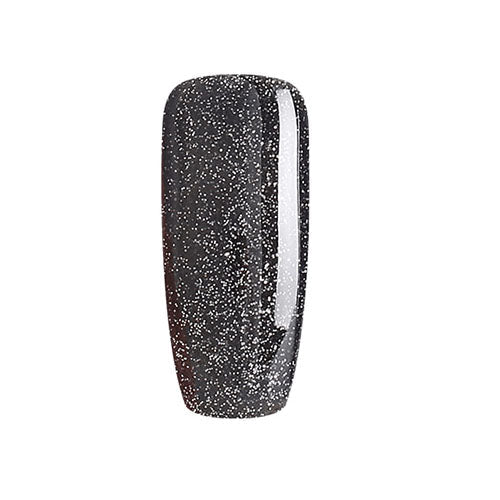 Esmalte Gel VIP03 Negro con Glitter plateado
