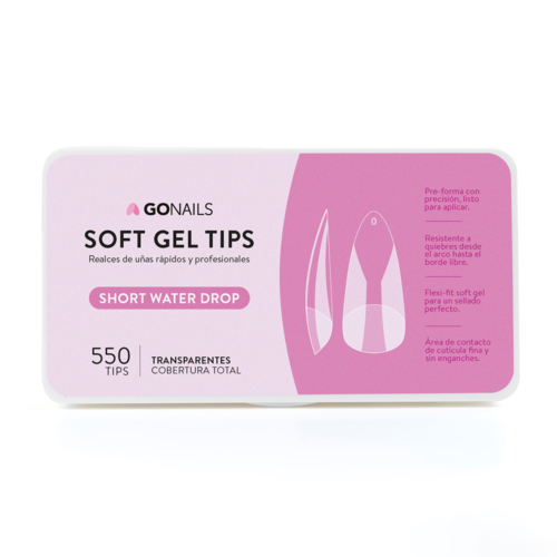 Soft Gel tips - Short Water Drop(Pre-limados) (550 unidades)